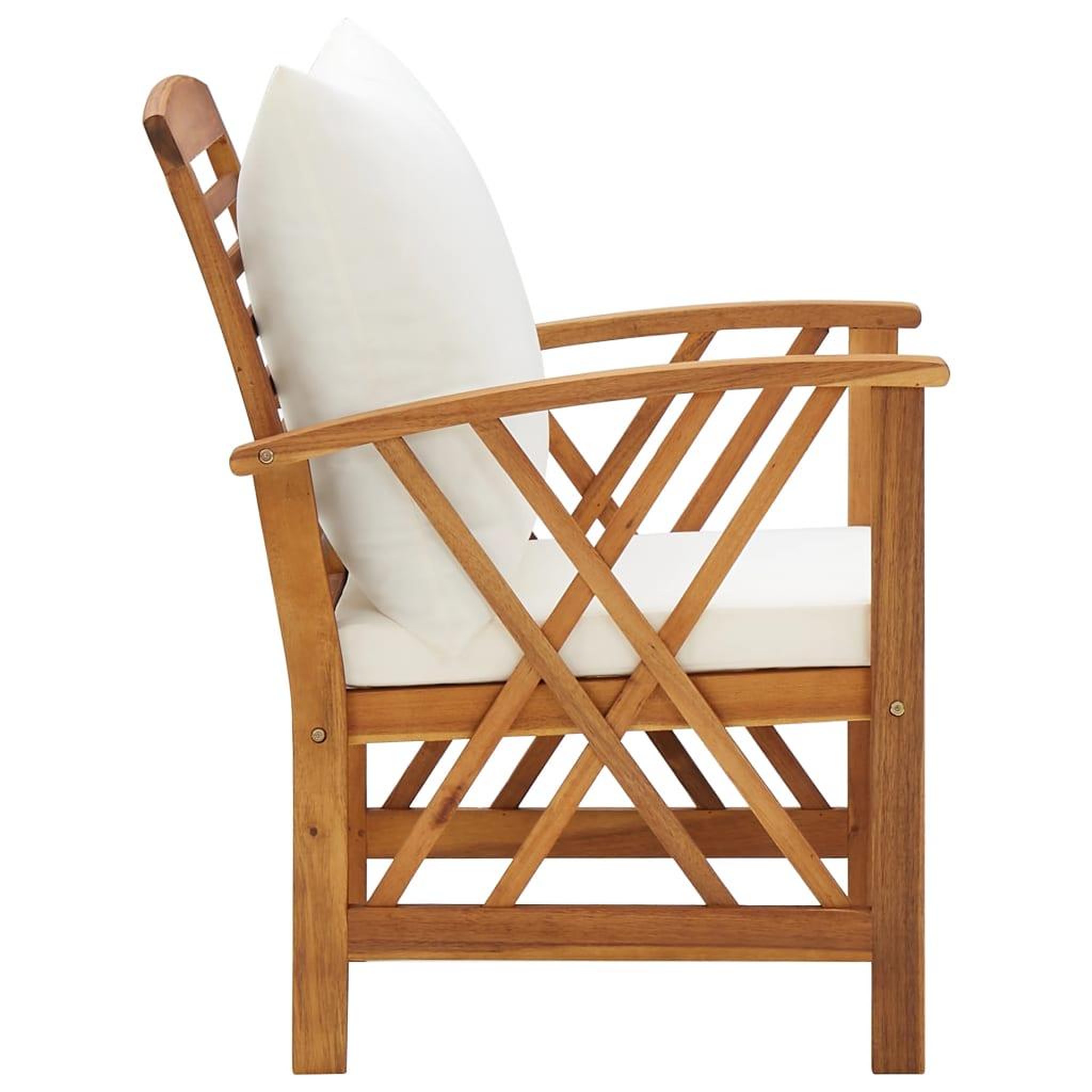 Voir la diapositive 4 : VIDAXL Chaises de jardin avec coussins lot de 2 Bois d'acacia massif