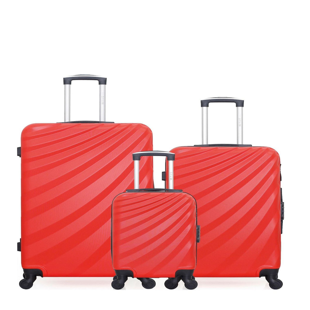WAVE PARIS WAVE PARIS - Lot de 3 - Valise Grand format, valise weekend et valise cabine XXS DANUBE