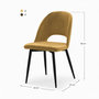 Voir la diapositive 4 : Rendez vous déco Pack 4 chaises en velours jaune et vert-Pénélope