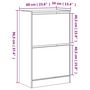 Voir la diapositive 6 : VIDAXL Armoire a chaussures sonoma gris 60x34x96,5cm bois d'ingenierie