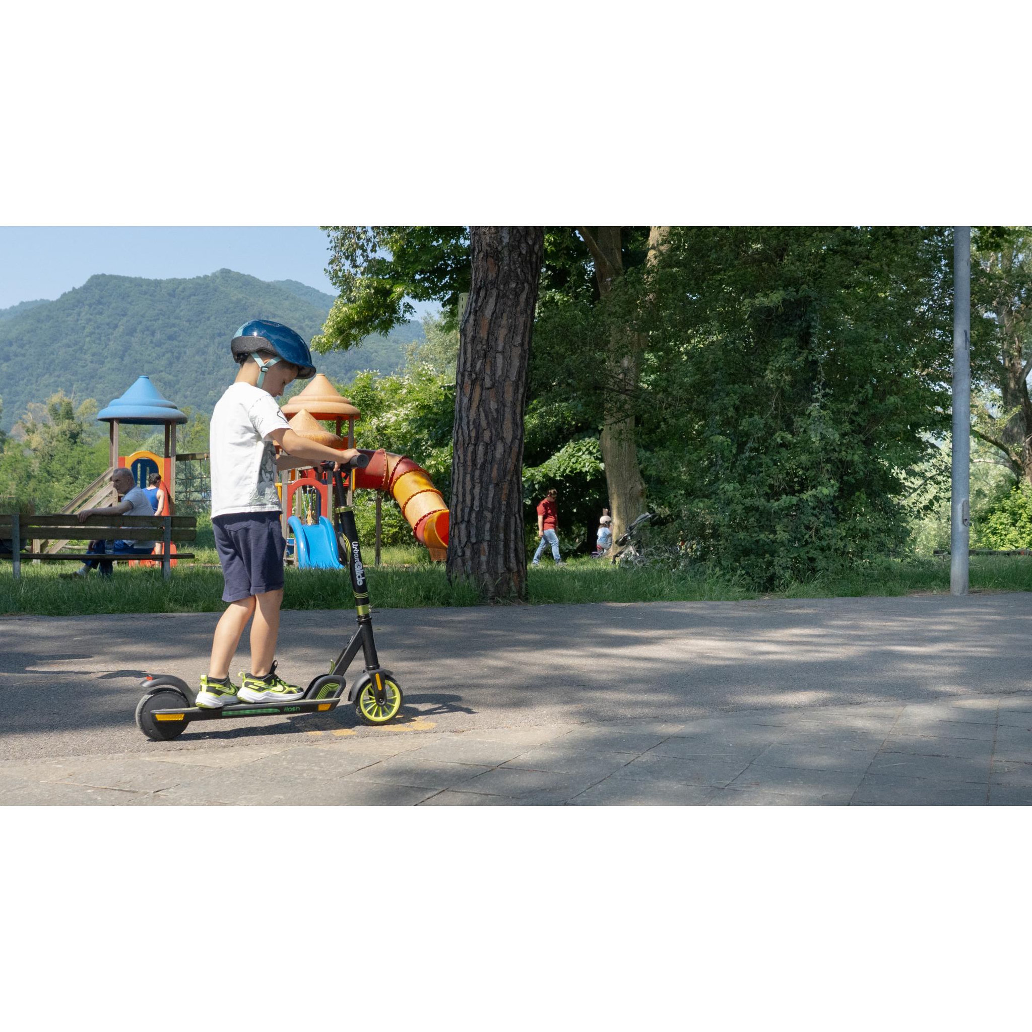 Voir la diapositive 5 : URBANGLIDE Ride flash – trottinette électrique enfant 6 ans+ | 16km/h | lumières led rgb | 6,5 kg