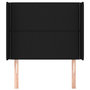 Voir la diapositive 3 : VIDAXL Tete de lit avec oreilles Noir 93x16x118/128 cm Tissu