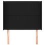 Voir la diapositive 3 : VIDAXL Tete de lit avec oreilles Noir 93x16x118/128 cm Tissu