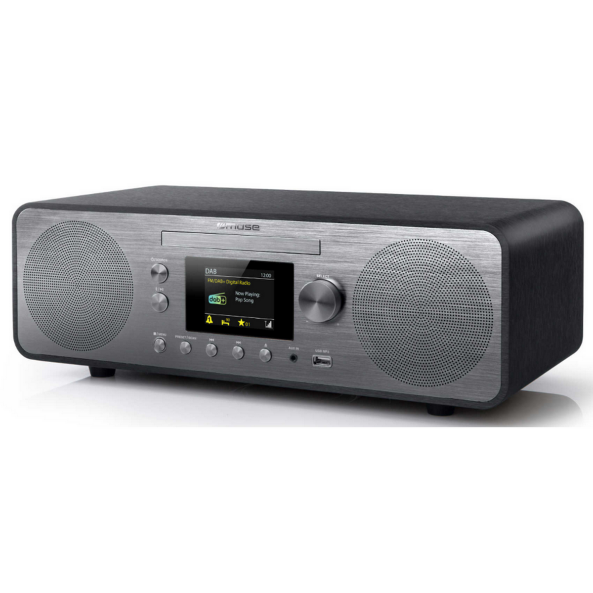 Muse Micro-chaîne 80w gris avec bluetooth - m885dbt