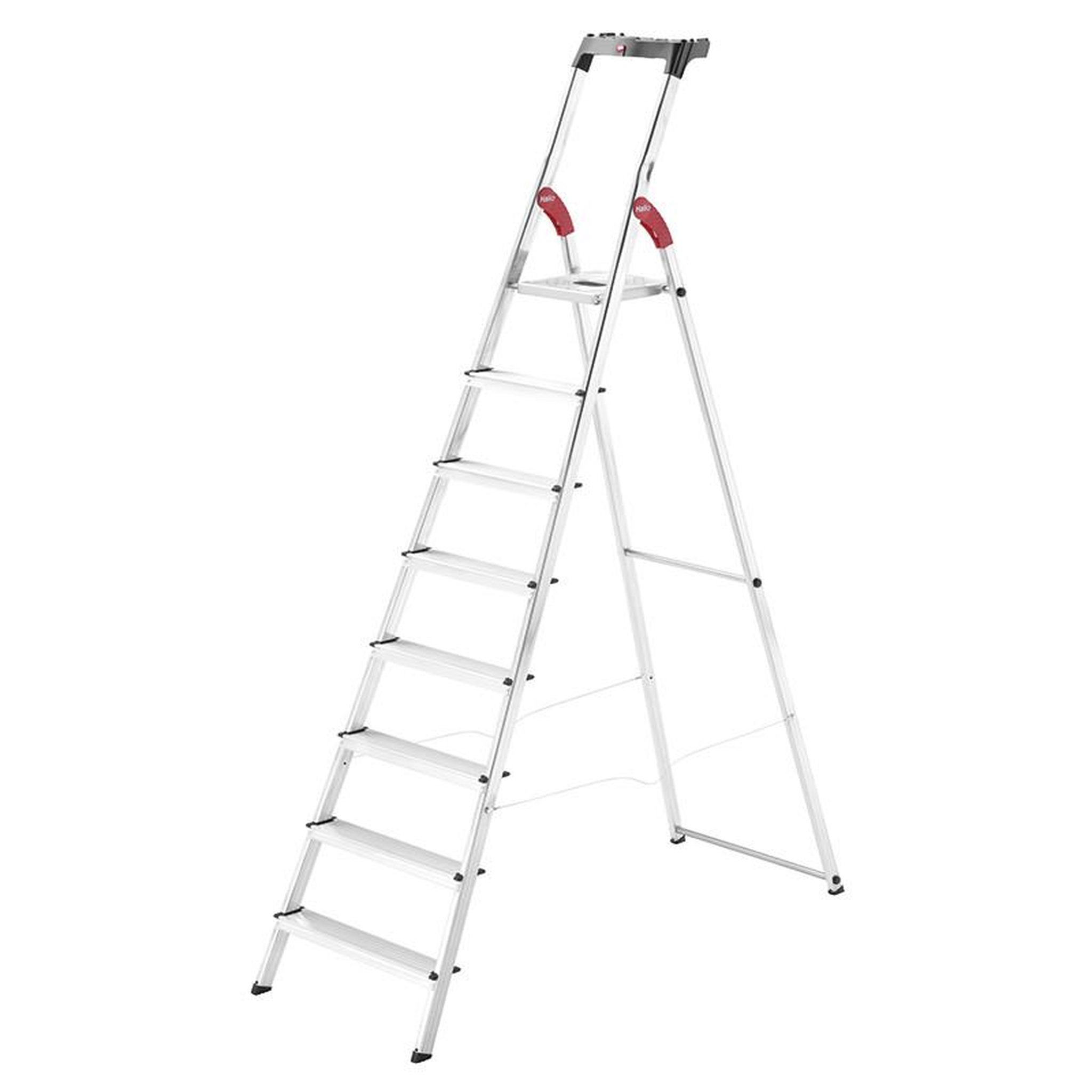 HAILO Escabeau aluminium pliable 8 marches Hailo L60 – Ultra léger et sécurisé - 3,7M