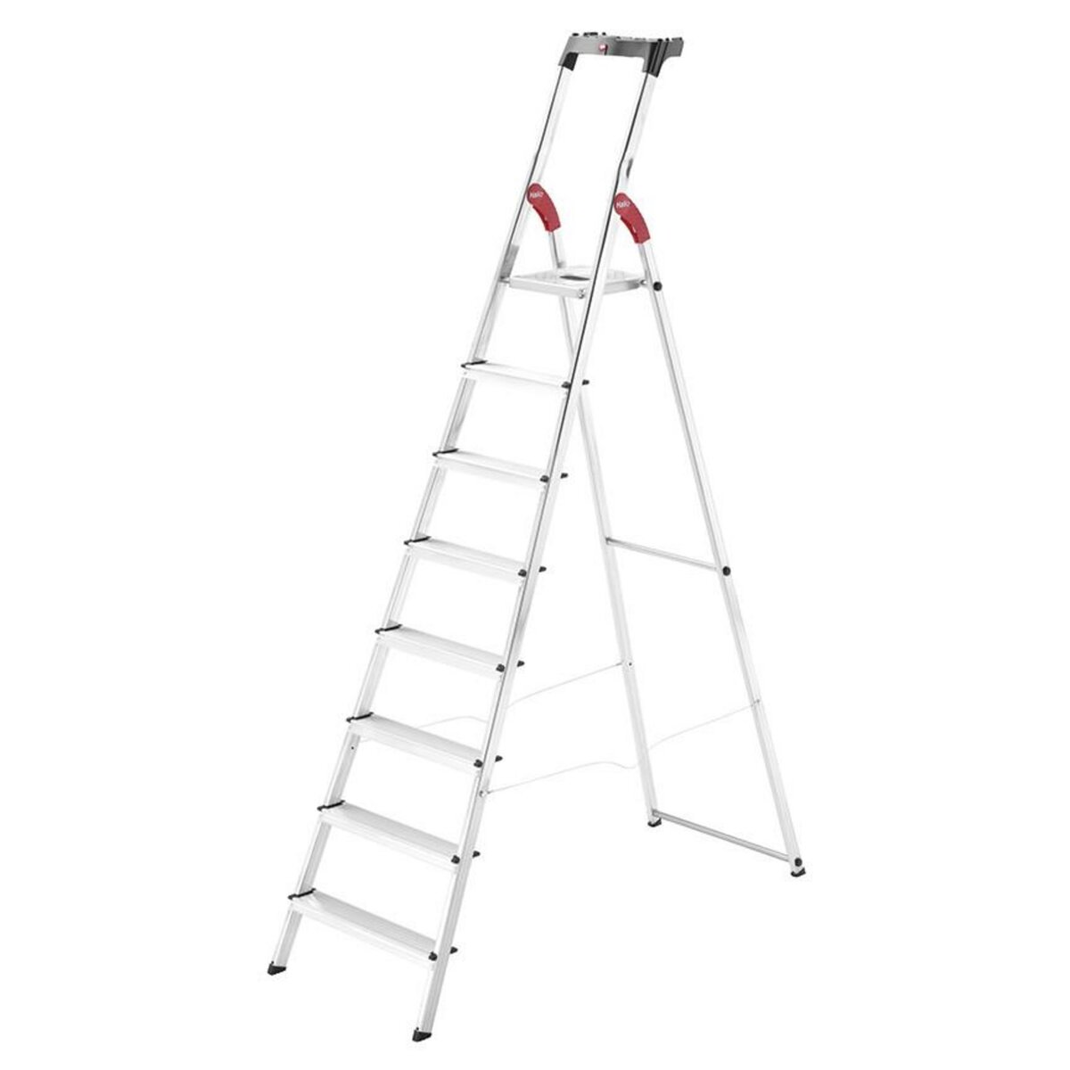 HAILO Escabeau aluminium pliable 8 marches Hailo L60 – Ultra léger et sécurisé - 3,7M