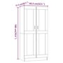 Voir la diapositive 6 : VIDAXL Garde-robe Chene fume 82,5x51,5x180 cm Bois d'ingenierie