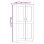 Voir la diapositive 6 : VIDAXL Garde-robe Chene fume 82,5x51,5x180 cm Bois d'ingenierie
