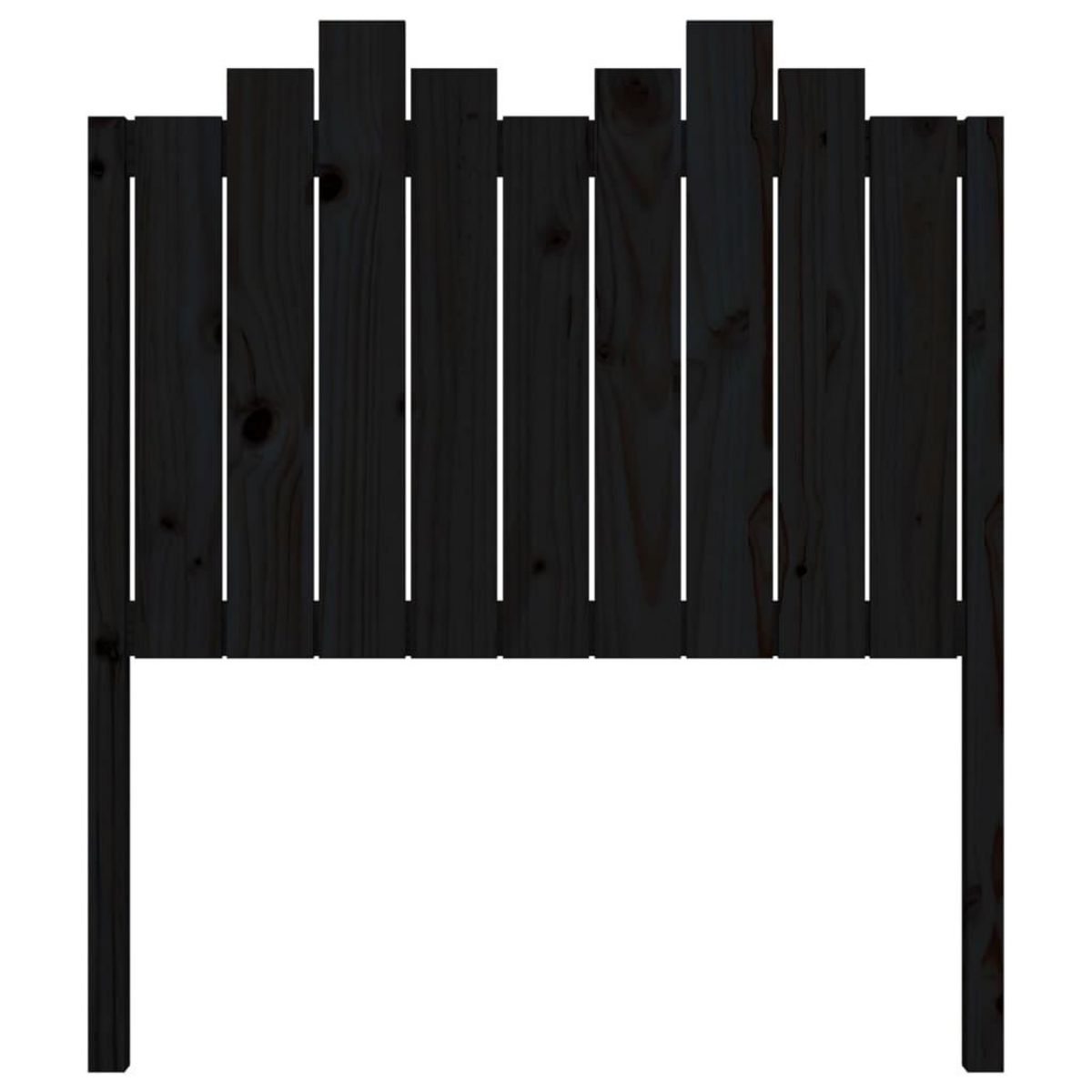 VIDAXL Tete de lit Noir 96x4x110 cm Bois massif de pin