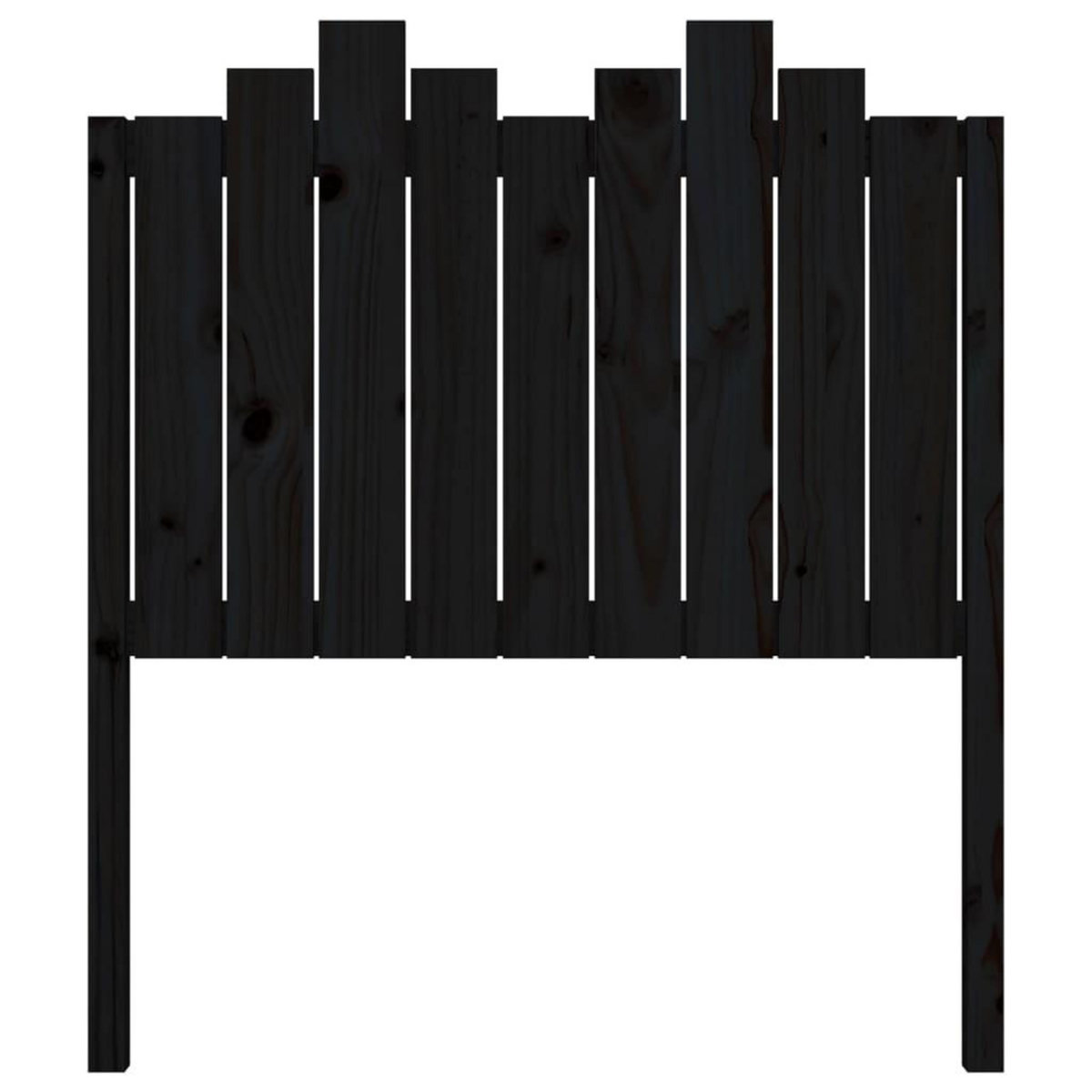 VIDAXL Tete de lit Noir 96x4x110 cm Bois massif de pin