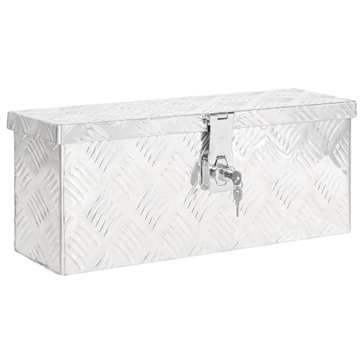 VIDAXL Boîte de rangement Argente 50x15x20,5 cm Aluminium