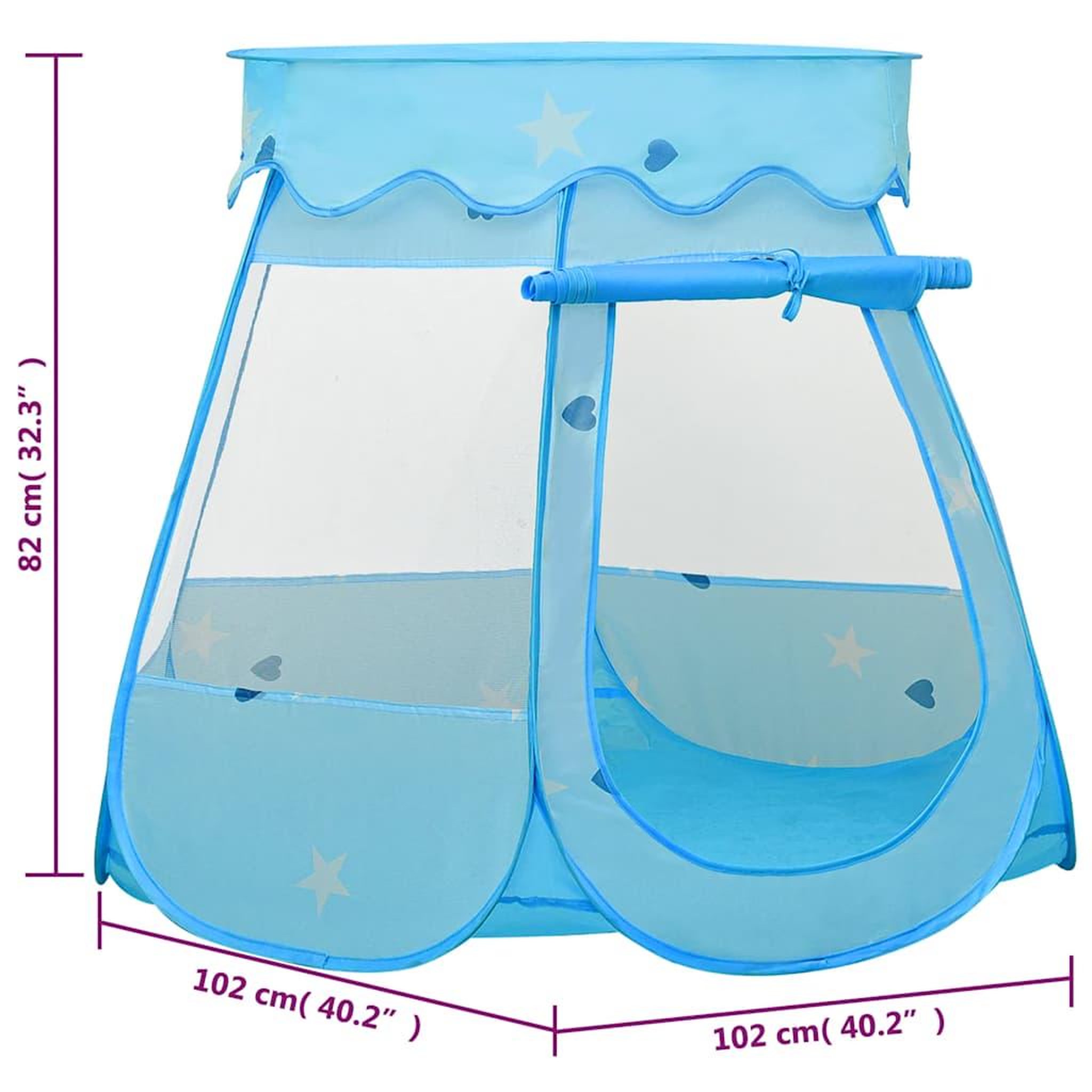 Voir la diapositive 6 : VIDAXL Tente de jeu pour enfants Bleu 102x102x82 cm
