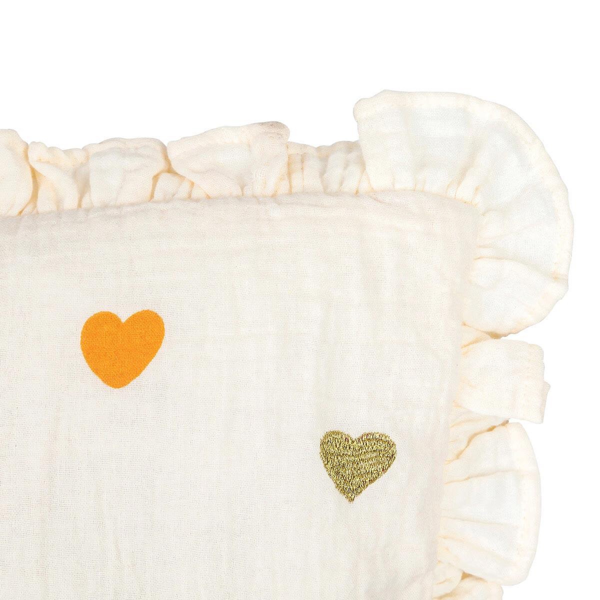 Voir la diapositive 2 : Atmosphera Kids Coussin enfant feston  amour  40x40cm beige