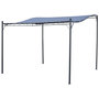 Voir la diapositive 6 : OUTSUNNY Pergola tonnelle de jardin auvent 2,97 x 2,97 m adossable métal noir polyester anti-UV gris