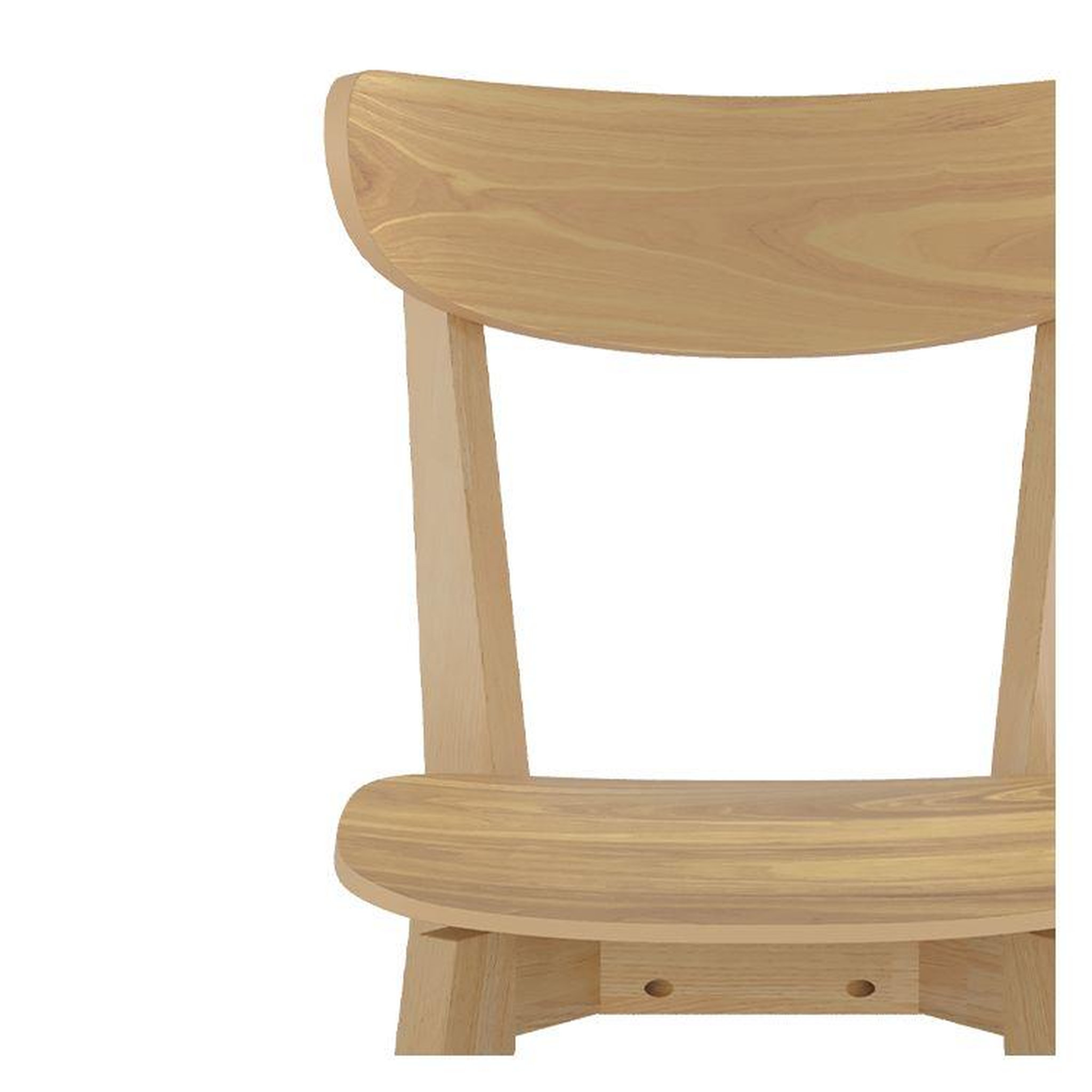 Voir la diapositive 6 : MAISON PAVANE Lot de 2 chaises en bois clair-Tabata