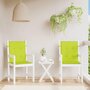 Voir la diapositive 1 : VIDAXL Coussins de chaise de jardin a dossier bas lot de 2 vert vif