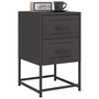 Voir la diapositive 1 : VIDAXL Tables de chevet 2 pcs noir 36x39x60,5 cm acier