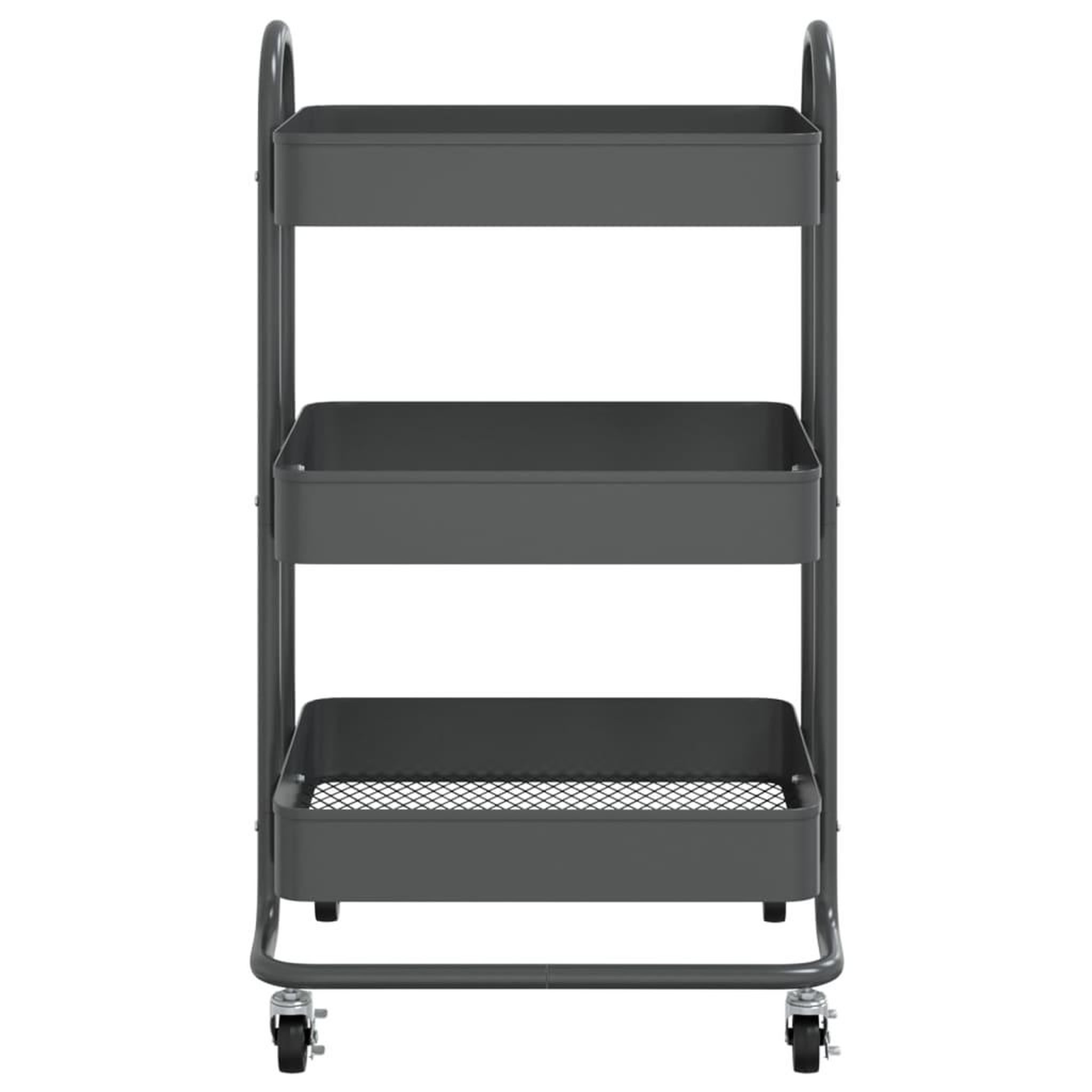 Voir la diapositive 3 : VIDAXL Chariot a 3 niveaux Anthracite 43x34x79 cm Acier