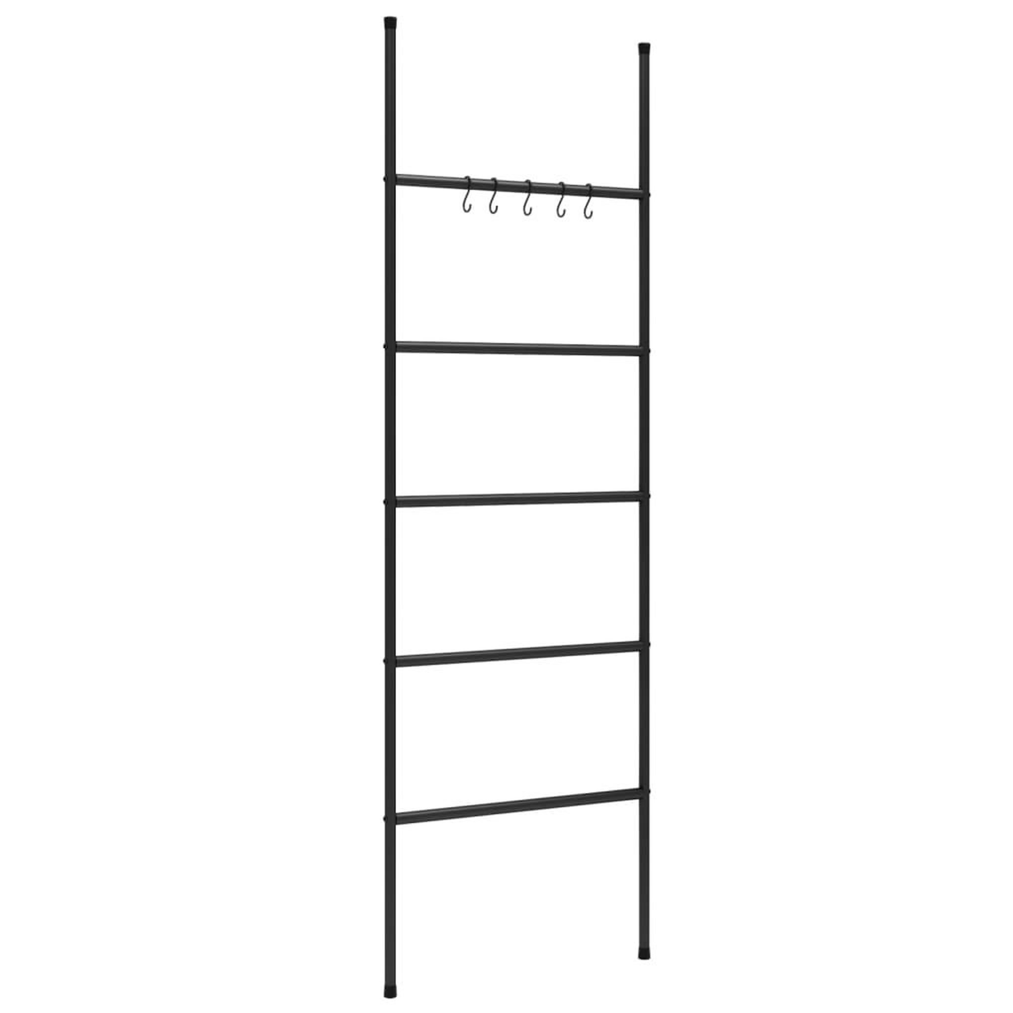 Voir la diapositive 2 : VIDAXL Porte-serviettes echelle a 5 niveaux noir 58 x 175 cm fer