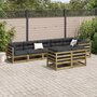 Voir la diapositive 3 : VIDAXL Salon de jardin 8 pcs avec coussins bois de pin impregne