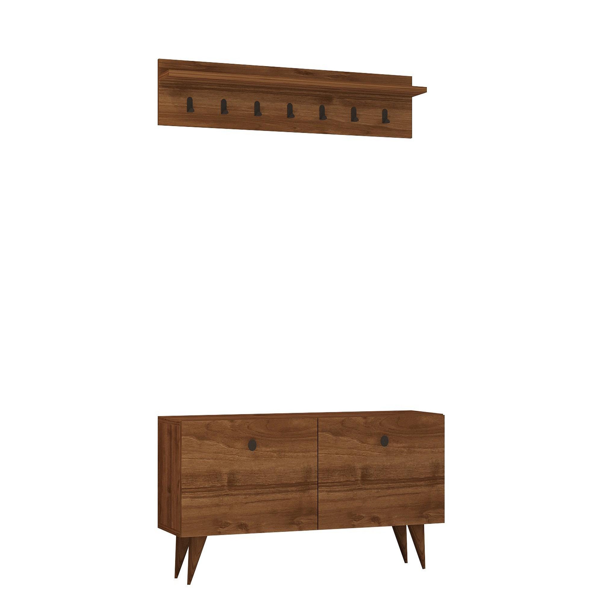 Habitat et Jardin Meuble d'entrée en bois  rupa  - 35 x 113 x 48 cm - noyer