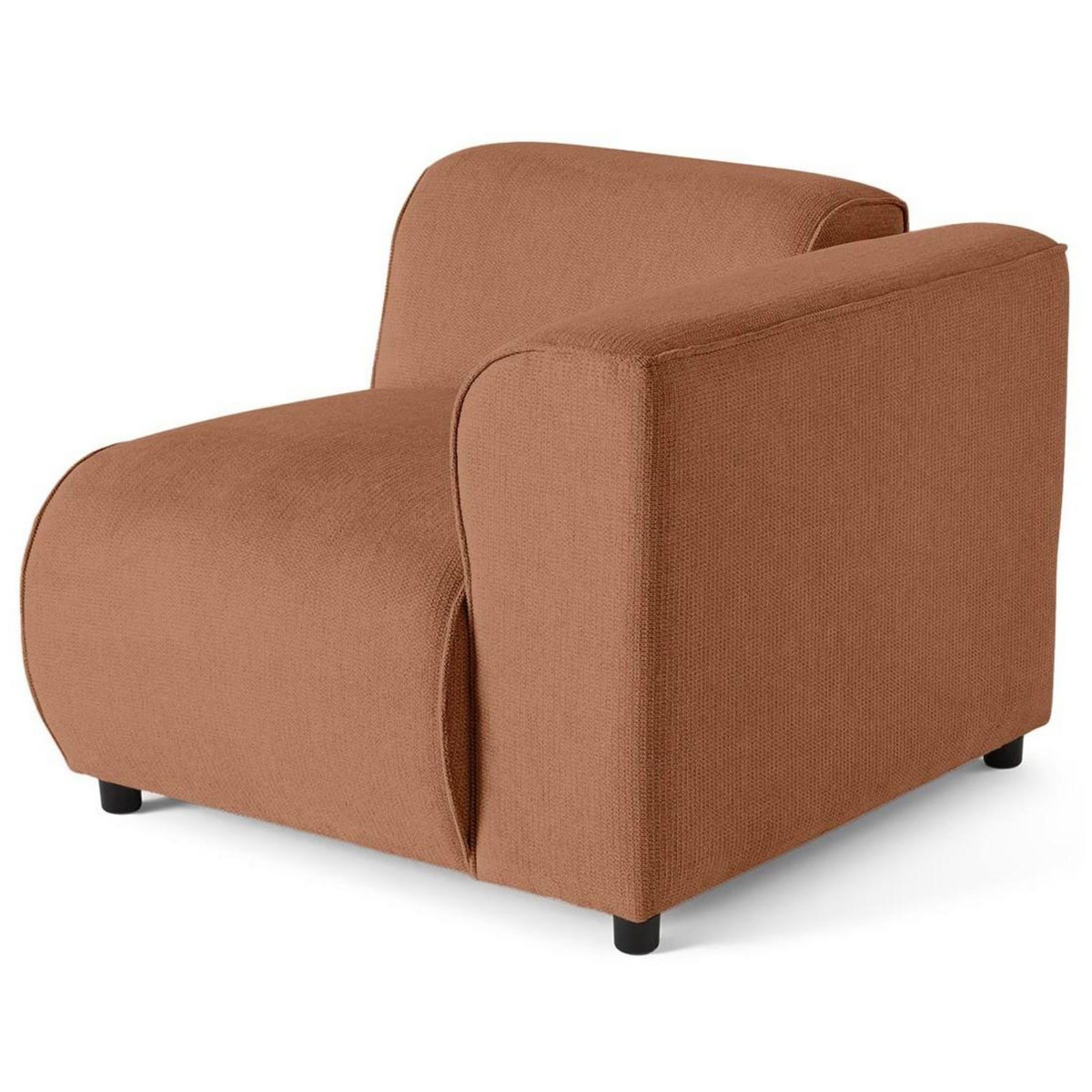 LISA DESIGN Suaro - module d'assise d'angle droit en tissu texturé