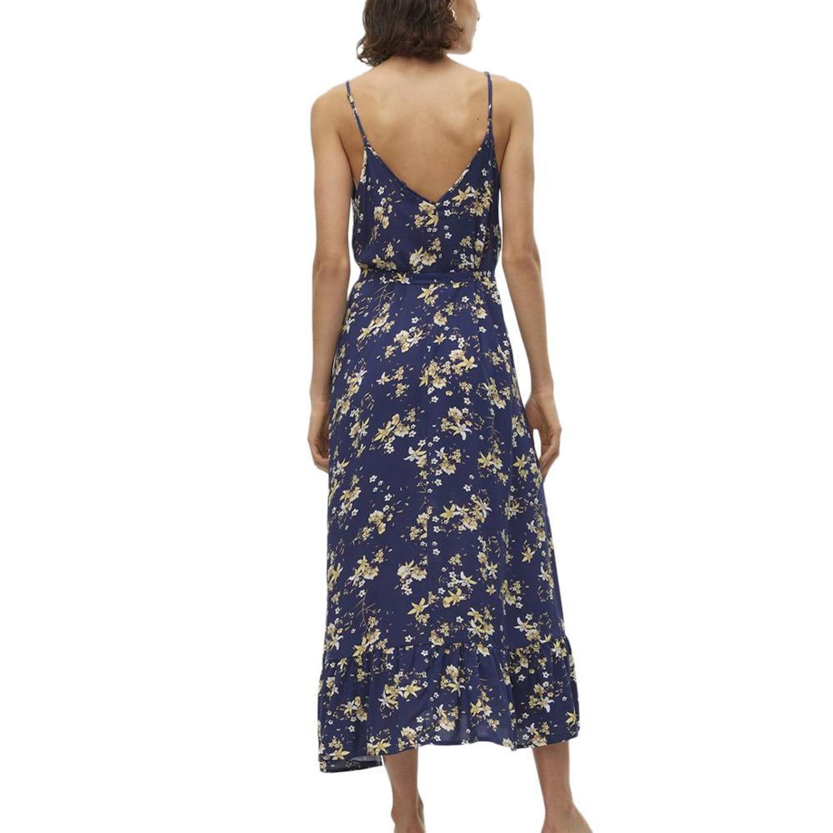 Vero Moda Robe Marine/Jaune à Motifs Femme Vero Moda Easy Joy