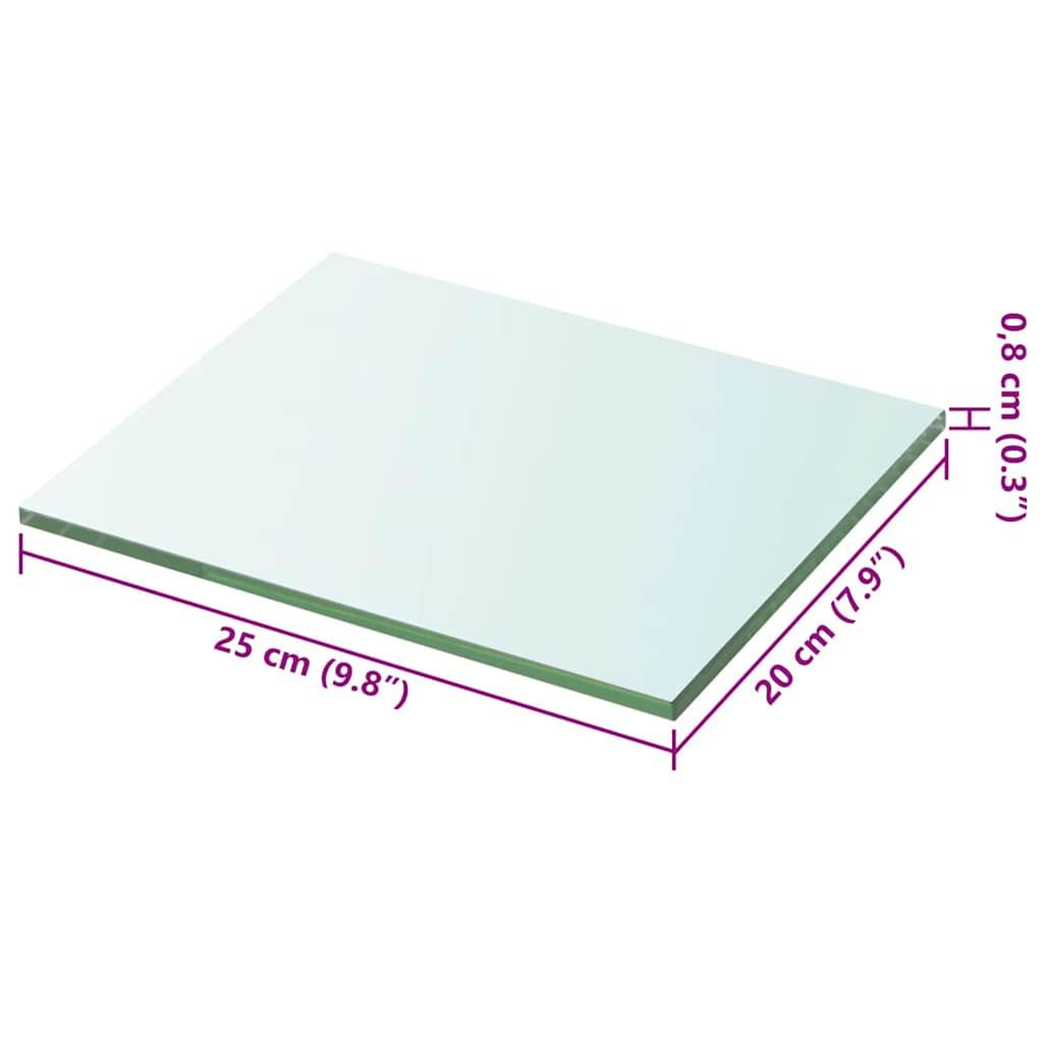 Voir la diapositive 5 : VIDAXL Panneaux d'etagere 2 pcs Verre Transparent 20 x 25 cm