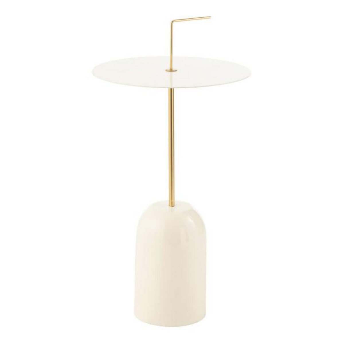 Paris Prix Table d'Appoint Design en Métal  Disque  68cm Blanc