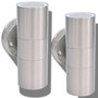 Voir la diapositive 3 : VIDAXL Applique murale LED d'exterieur 2 pcs Acier inoxydable haut bas