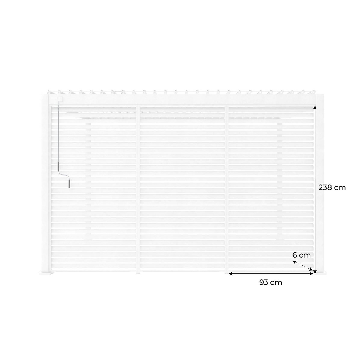 SWEEEK Persienne pour pergola bioclimatique Triomphe, aluminium