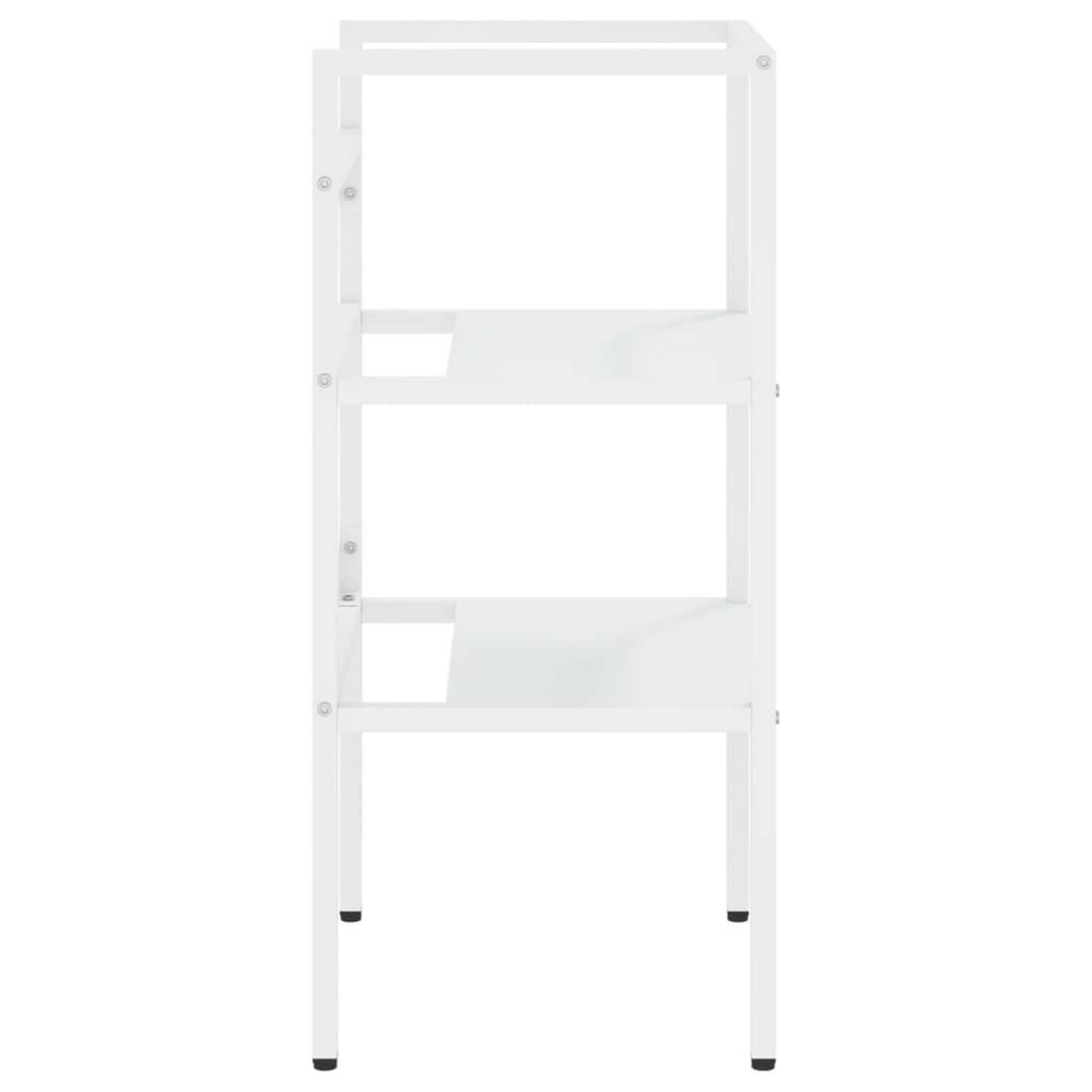 Voir la diapositive 4 : VIDAXL Cadre de lavabo de salle de bain Blanc 40x38x83 cm Fer