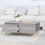 Voir la diapositive 3 : VIDAXL Table basse Sonoma gris 90x50x36,5 cm Bois d'ingenierie