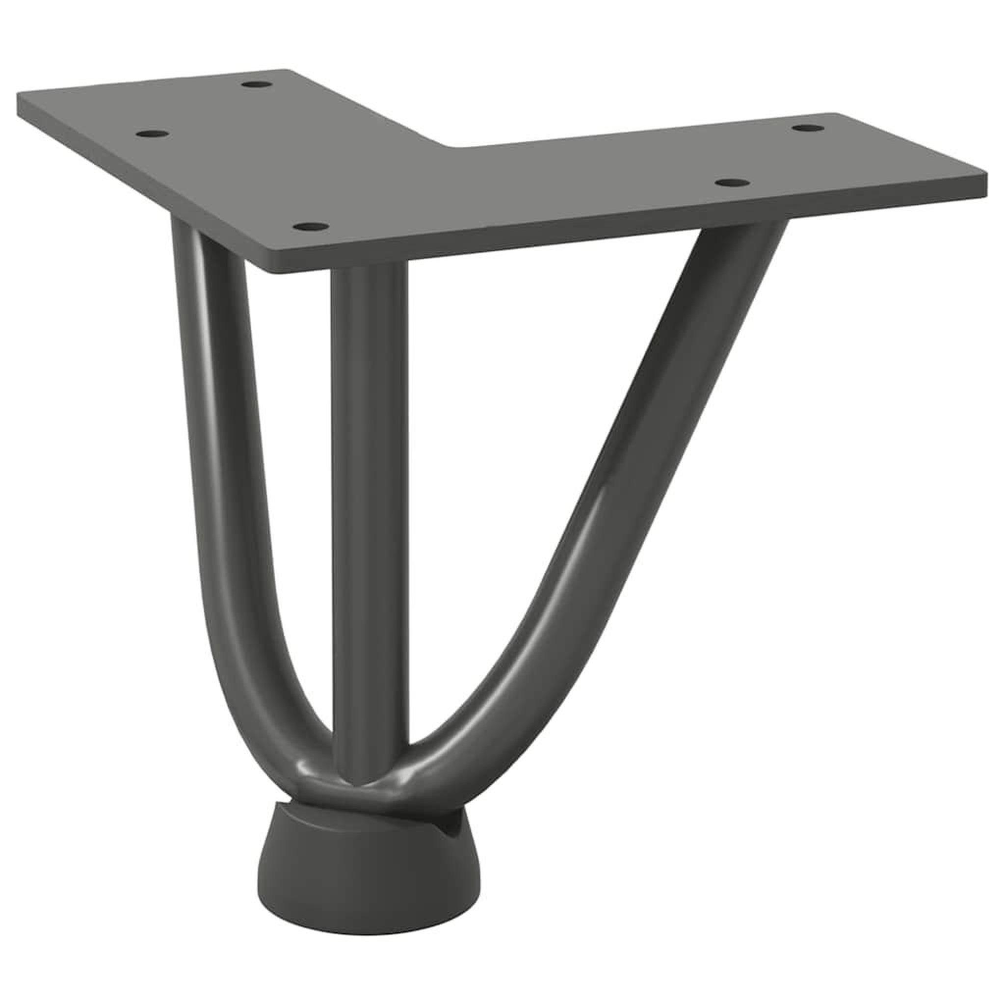 Voir la diapositive 4 : VIDAXL Pieds de table en forme d'epingle a cheveux 4 pcs anthracite