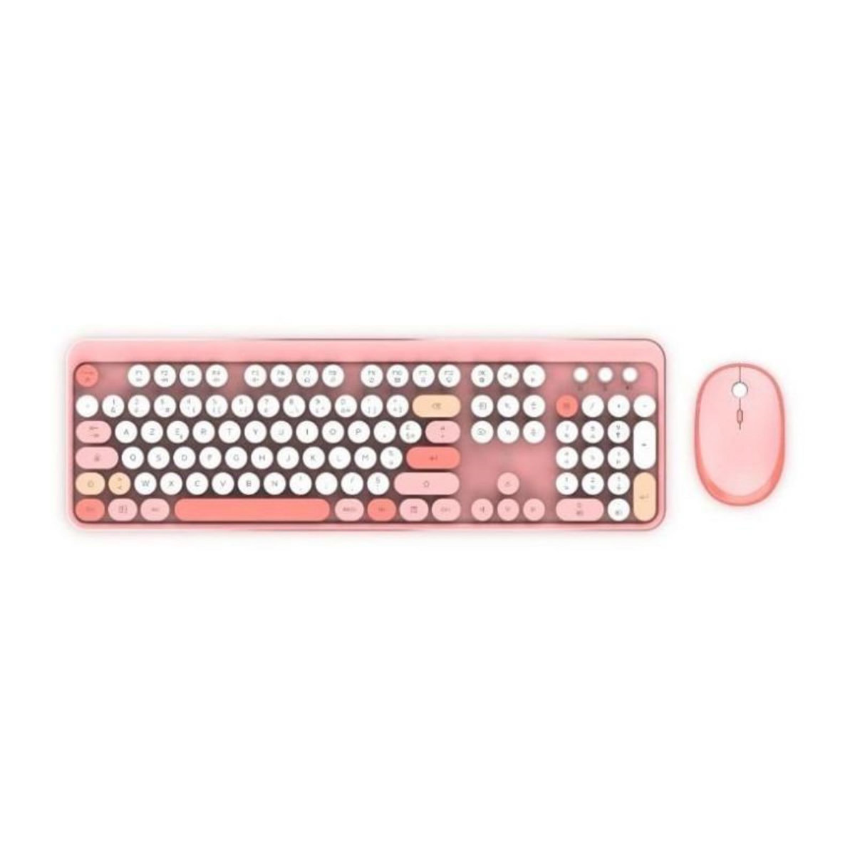 Mobility Lab Combo sans fil clavier + souris - MOBILITY LAB - Pure Color - Rose - Design ergonomique - Frappe discrete