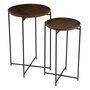 Voir la diapositive 1 : Paris Prix Lot de 2 Tables d'Appoint  Randy  56cm Marron