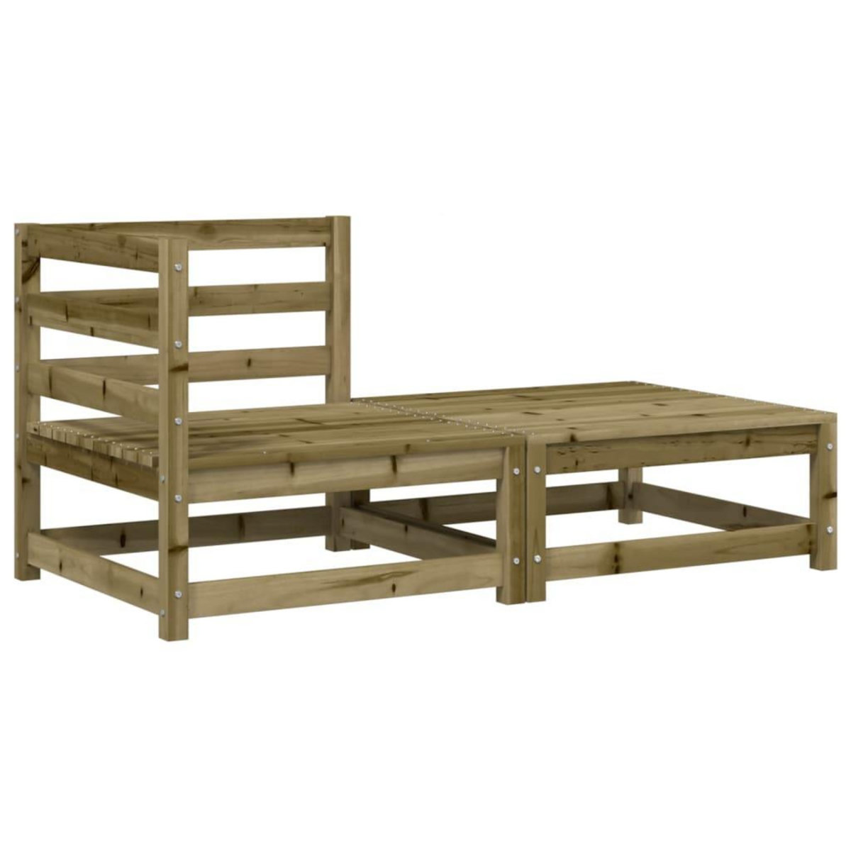 VIDAXL Canape d'angle de jardin avec coussins et repose-pieds