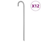 VIDAXL Piquets de tente 12 pcs 41,5 cm Ø12 mm acier galvanise