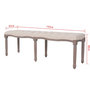 Voir la diapositive 6 : VIDAXL Banc Lin Bois massif 150 x 40 x 48 cm Blanc creme