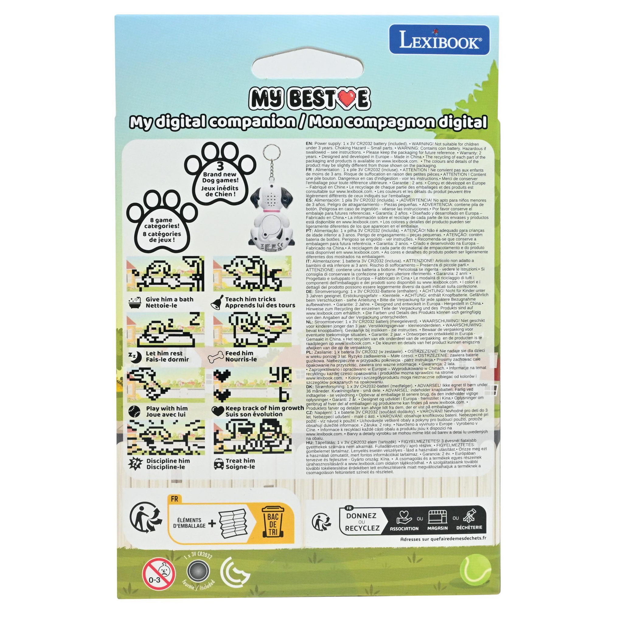 Voir la diapositive 6 : Lexibook Console My Best-E® Chien avec écran LCD et porte-clés