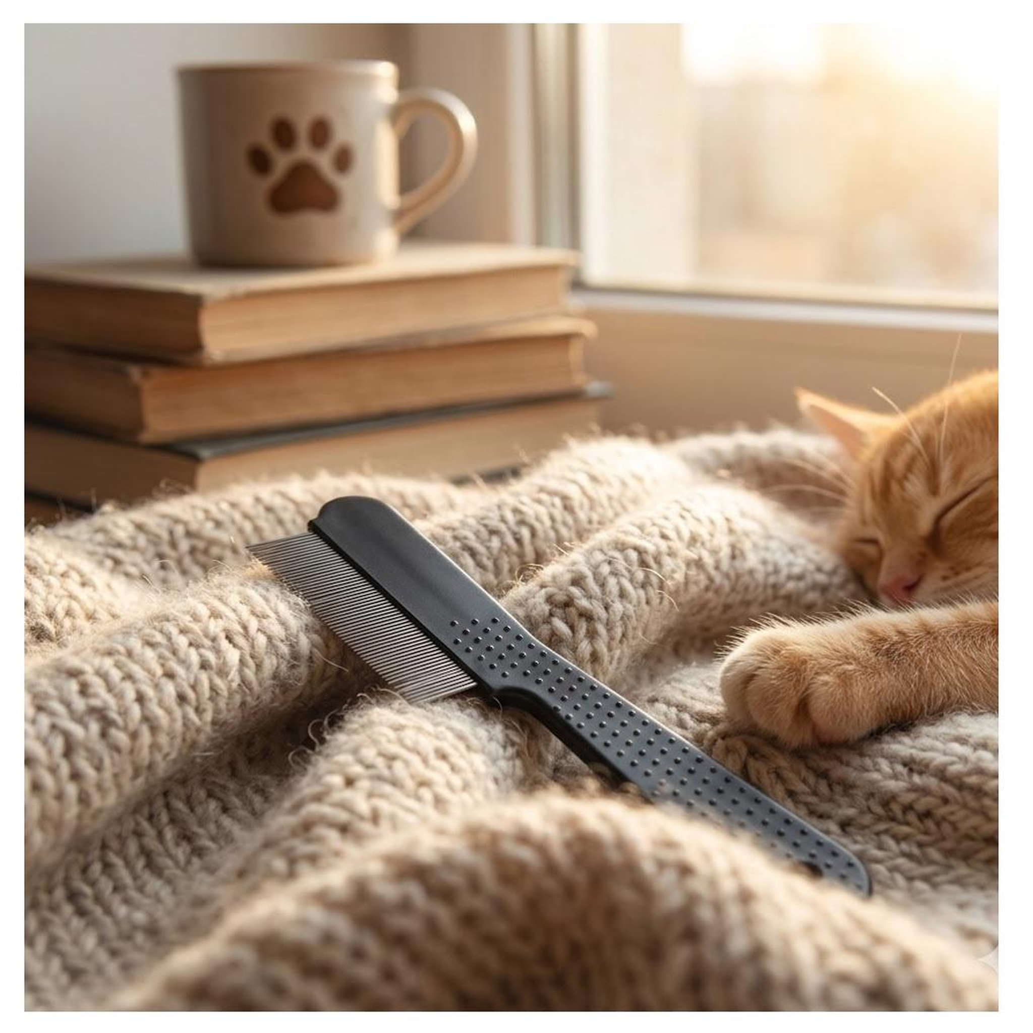 Voir la diapositive 2 : Eden Peigne a puces moby comfort pour chat