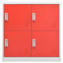 Voir la diapositive 2 : VIDAXL Armoire a casiers Gris clair et rouge 90x45x92,5 cm Acier