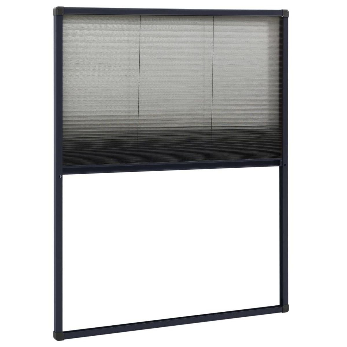 VIDAXL Moustiquaire plissee pour fenetre Aluminium Anthracite 60x80 cm