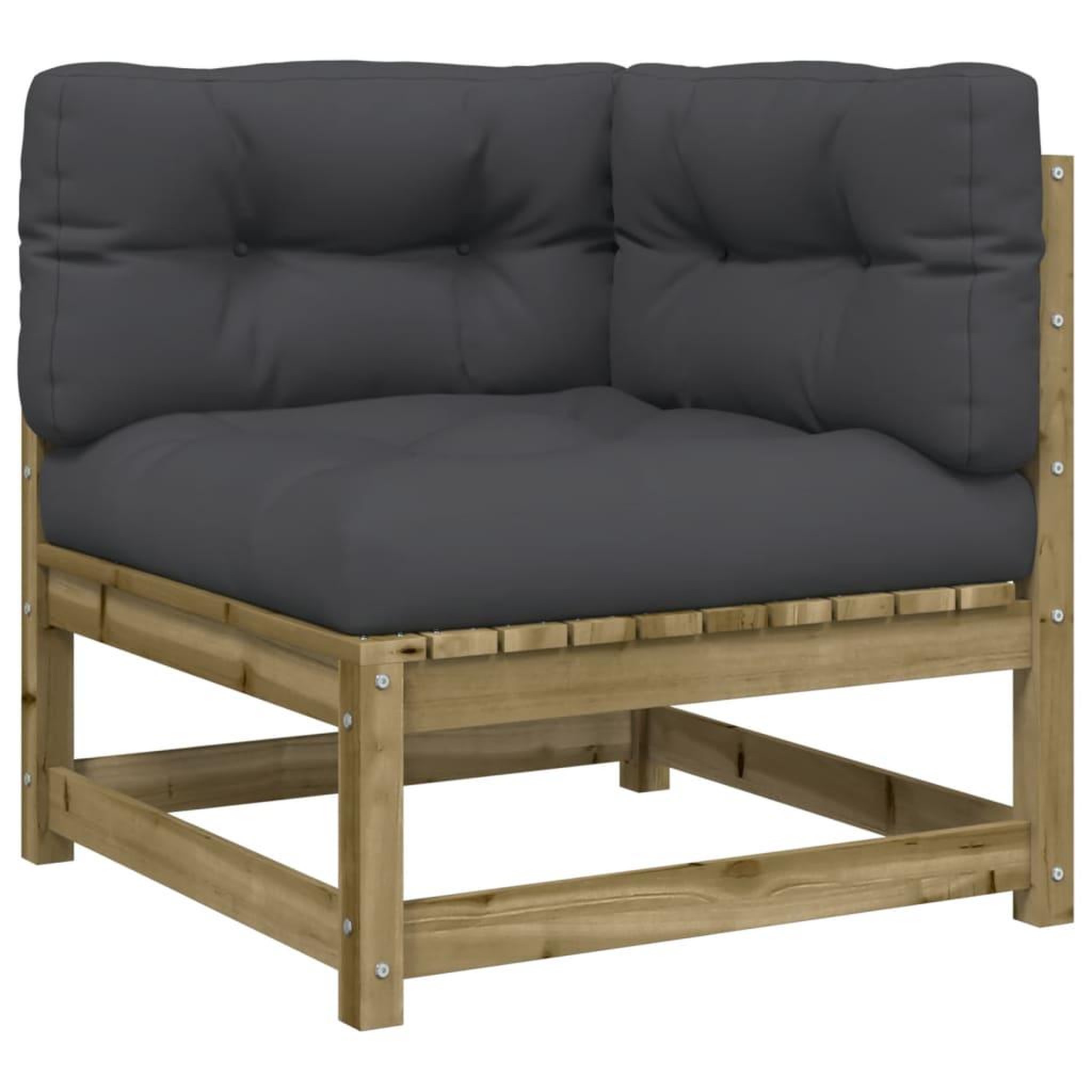 Voir la diapositive 5 : VIDAXL Salon de jardin 9 pcs avec coussins bois de pin impregne