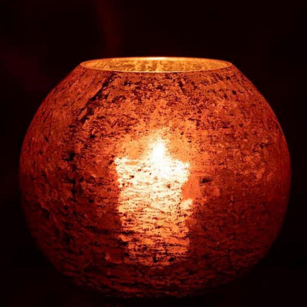 Paris Prix Photophore en Verre  Nuria  19cm Terracotta