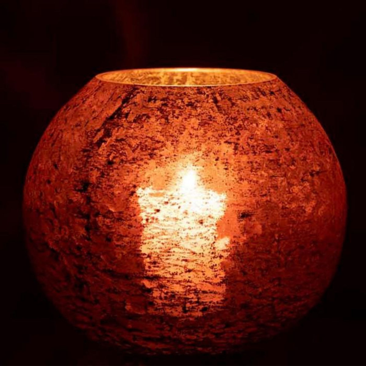 Paris Prix Photophore en Verre  Nuria  19cm Terracotta