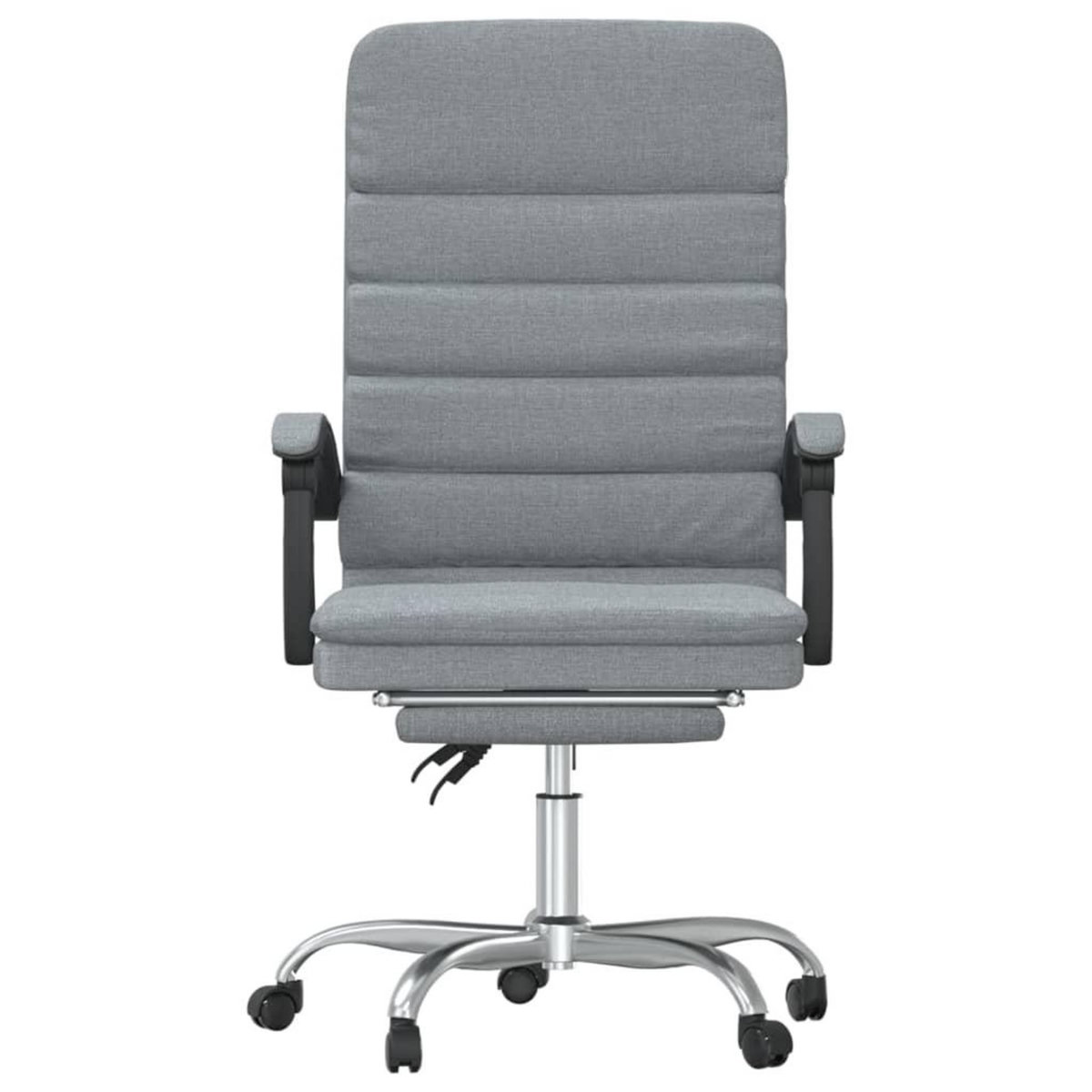 VIDAXL Fauteuil de massage inclinable de bureau Gris clair Tissu