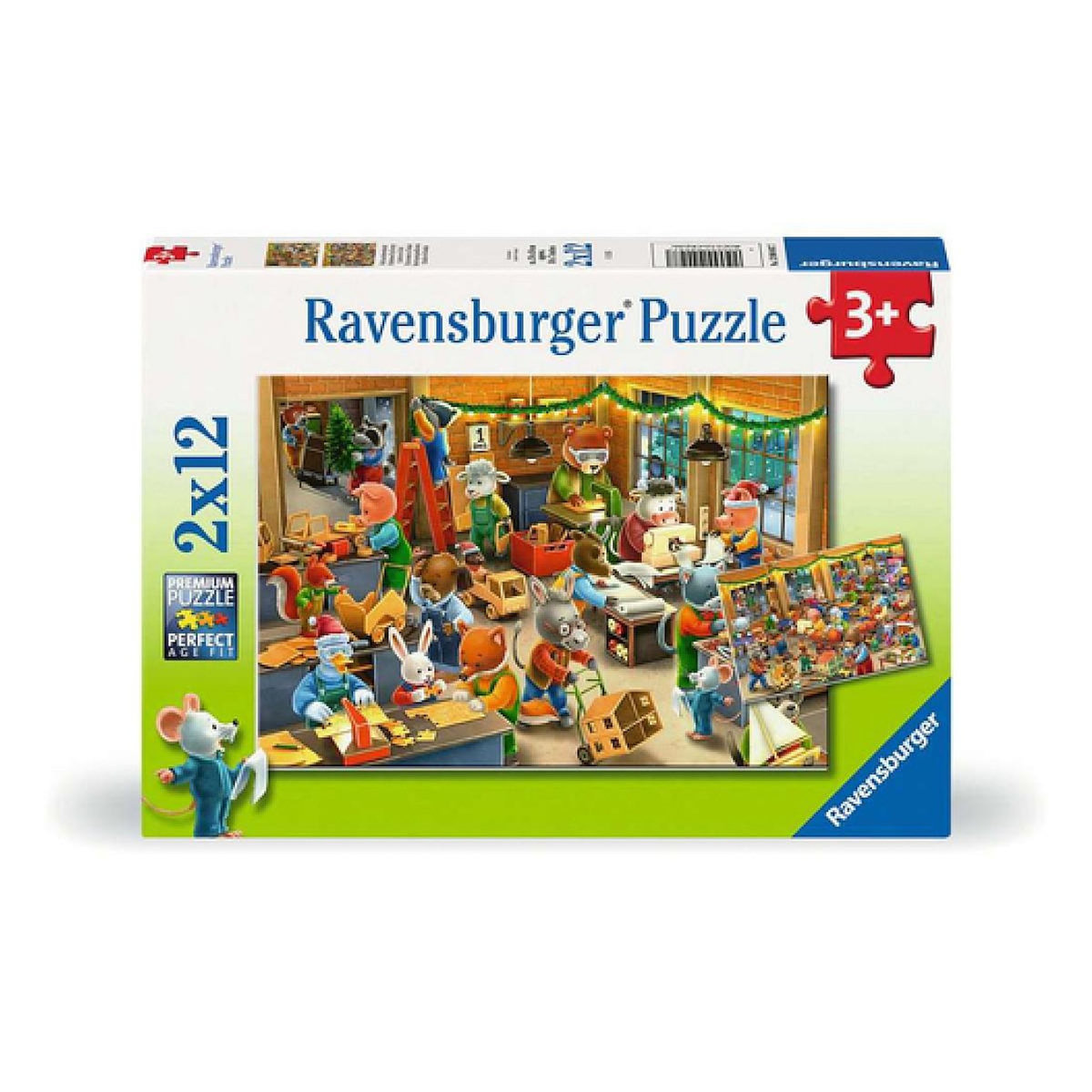 Nathan Puzzle 2x12 pieces - L atelier de Noel