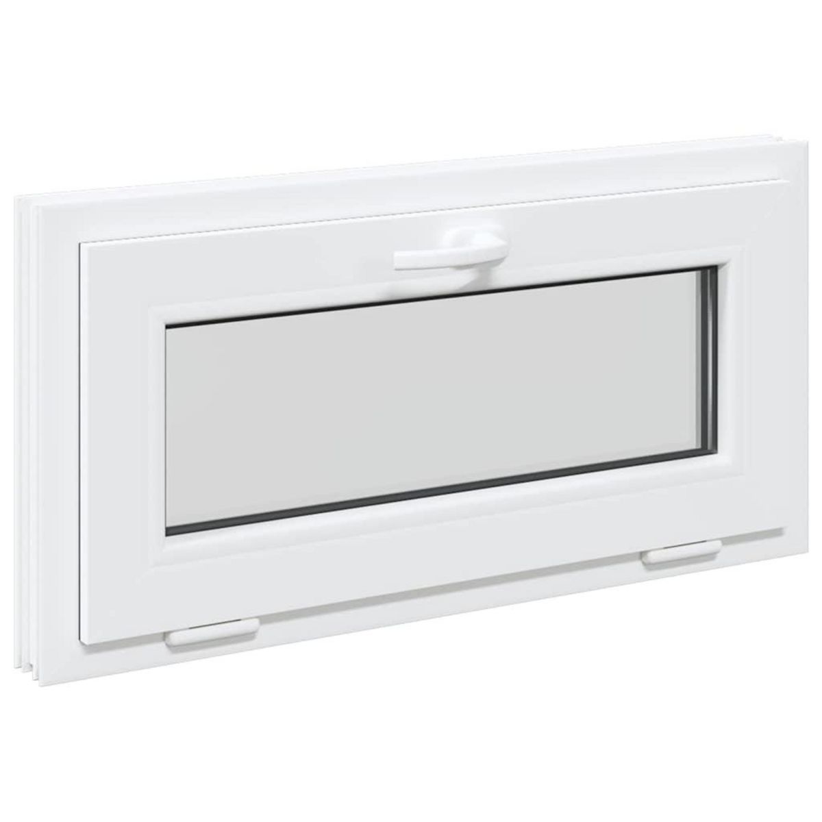 VIDAXL Fenetre de sous-sol RISOR 80x40 cm inclinable 2 vitrages blanc