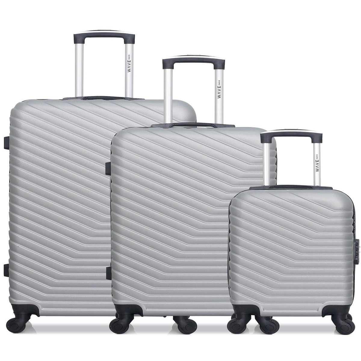 WAVE PARIS WAVE PARIS - Lot de 3 - Valise Grand format, valise weekend et valise cabine XXS LENA